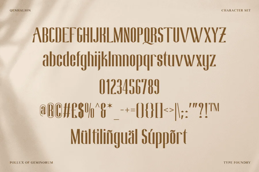 Qenhalion Font preview 5
