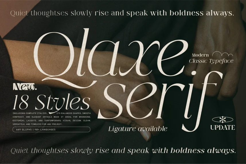 Qlaxe Serif – Classic Modern Serif Font
