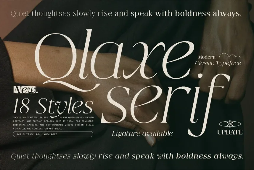 Qlaxe Serif – Classic Modern Serif Font preview 2