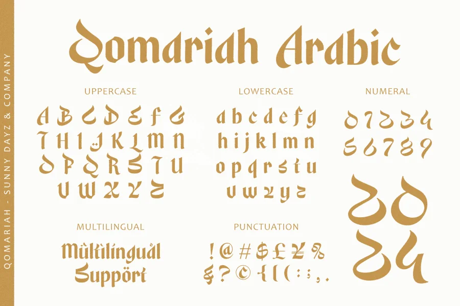 Qomariah Arabic Font preview 8