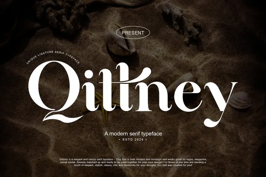 Qttney Font preview 2