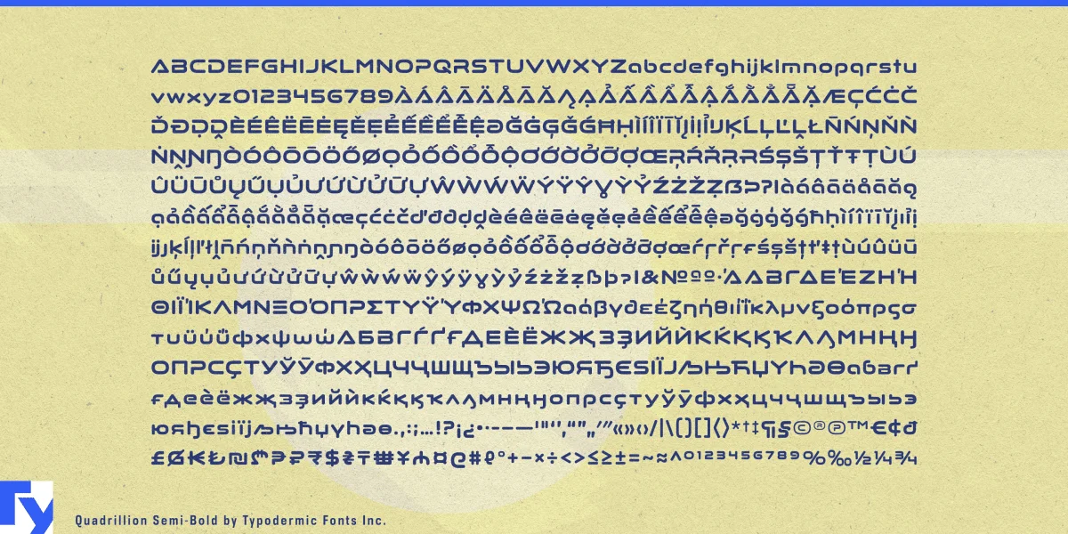 Quadrillion Font Family preview 3
