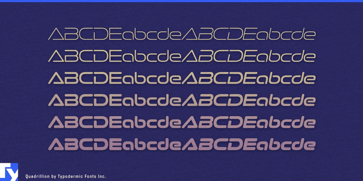 Quadrillion Font Family preview 4