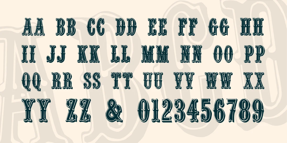 QuentinCaps Font preview 2