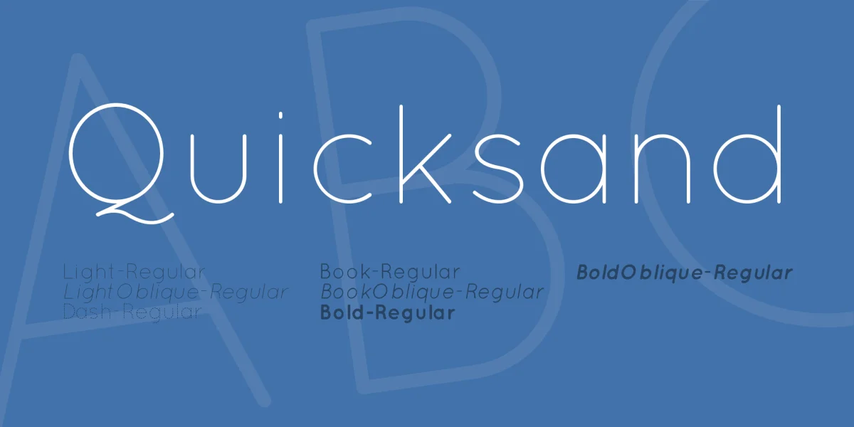 Quicksand Font Family preview 2