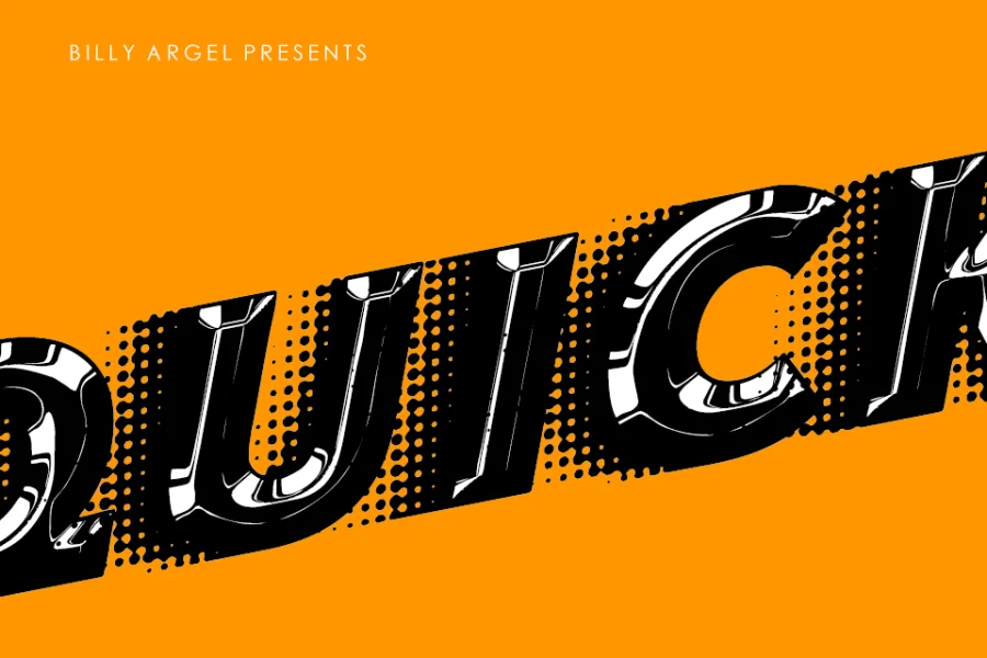 QUICKSILVER FAST Font preview 4