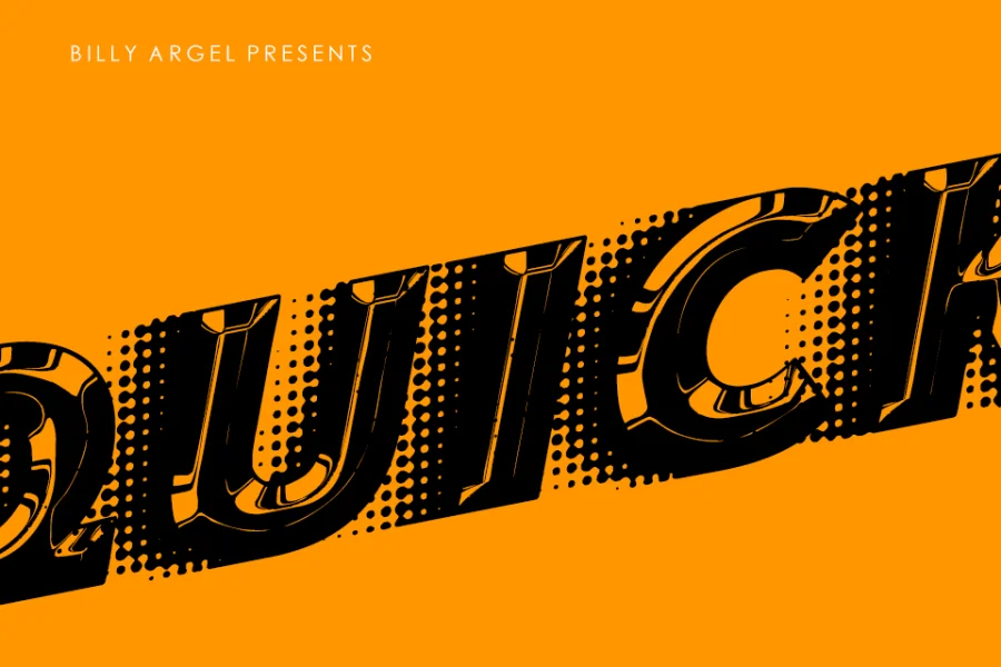 QUICKSILVER FAST Font preview 5