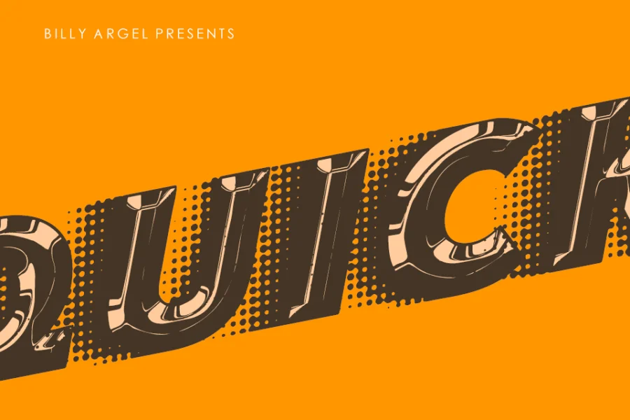 QUICKSILVER FAST Font preview 6