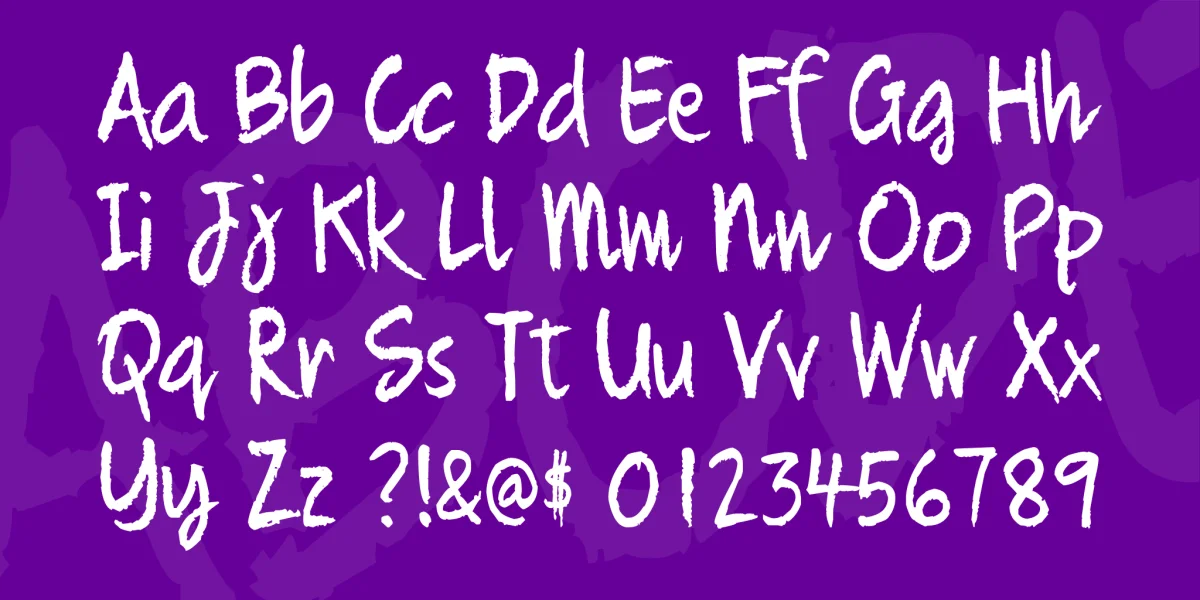 Quikhand Font preview 4