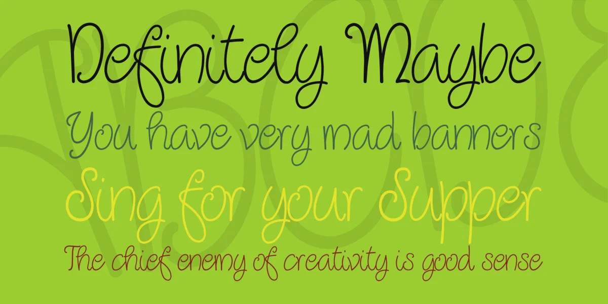 Quirlycues Font preview 2