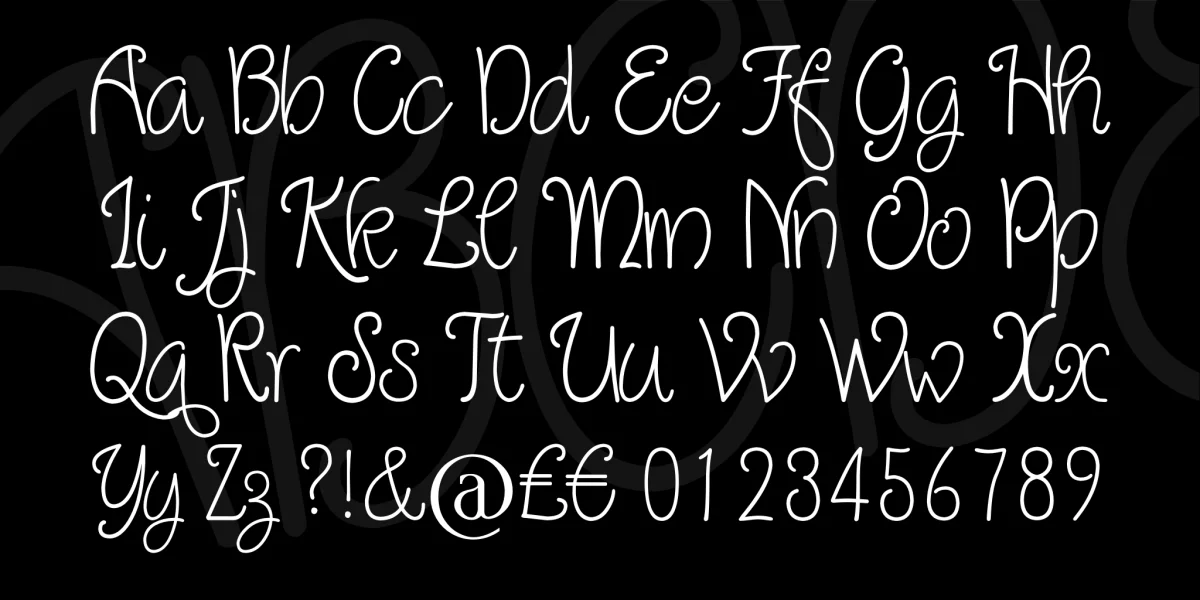 Quirlycues Font preview 3