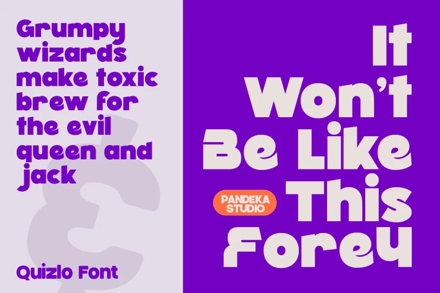 Quizlo DEMO Font preview 4