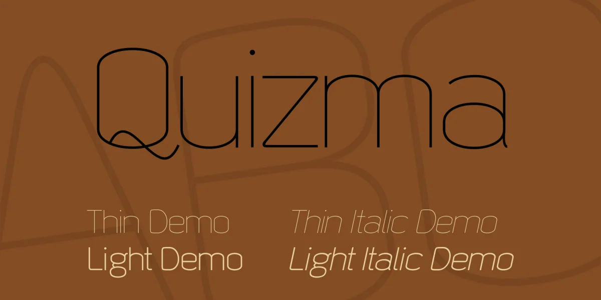 Quizma Font Family preview 4