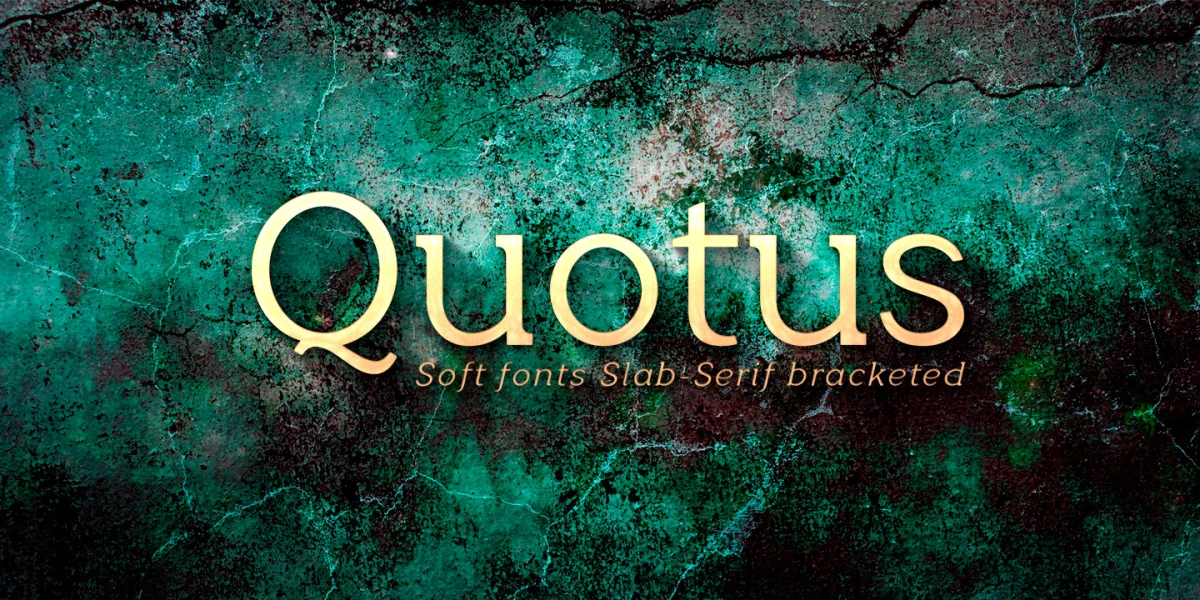 Quotus Font Family preview 4