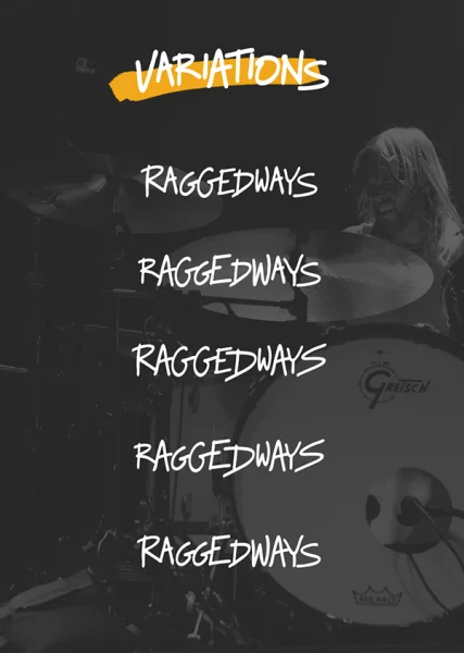 Raggedways Font preview 9