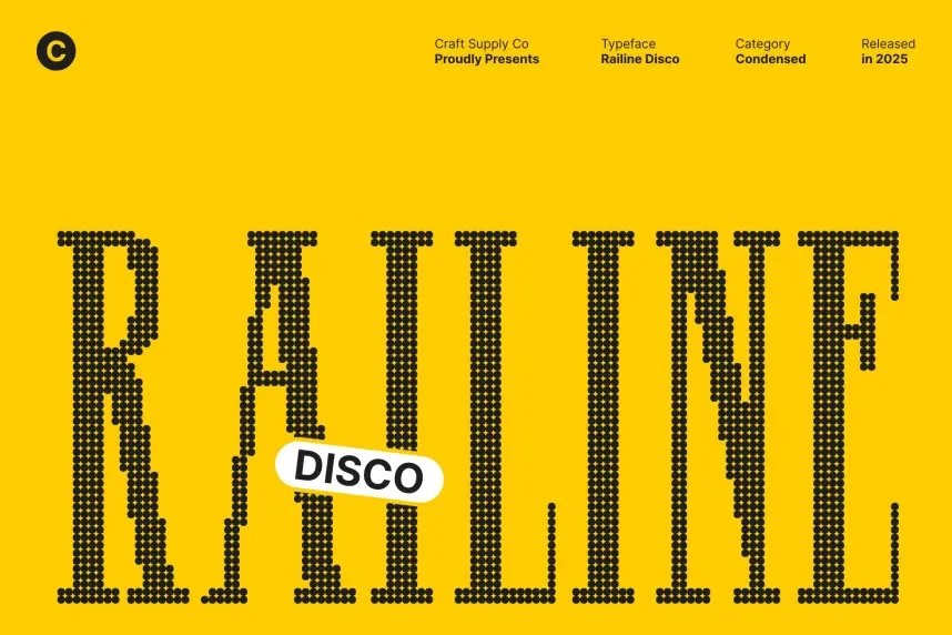Railine Disco Font preview 2
