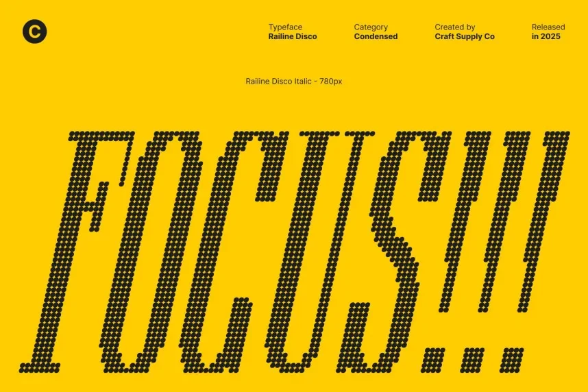 Railine Disco Font preview 3