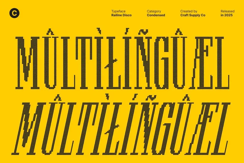 Railine Disco Font preview 5