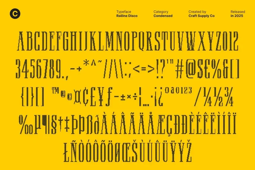 Railine Disco Font preview 6
