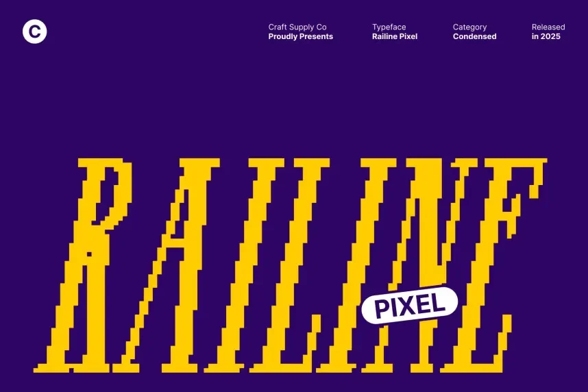 Railine Pixel Font preview 2