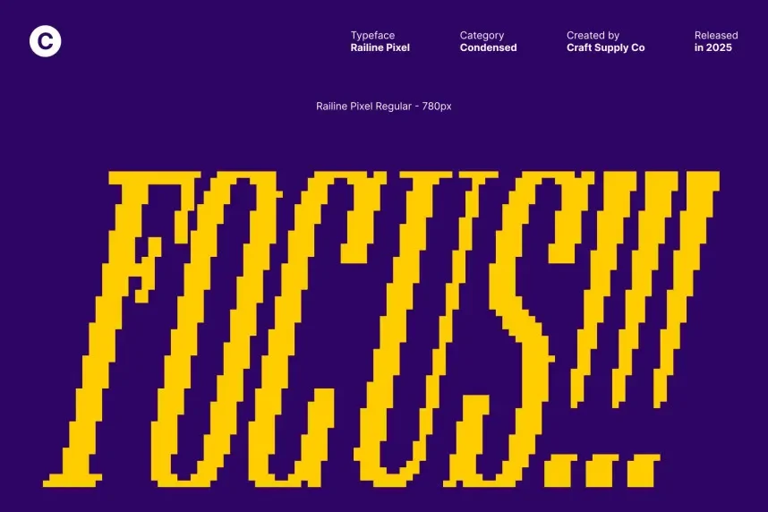 Railine Pixel Font preview 3