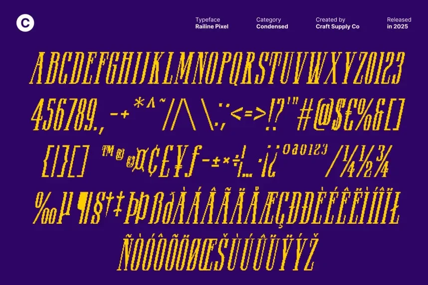 Railine Pixel Font preview 6