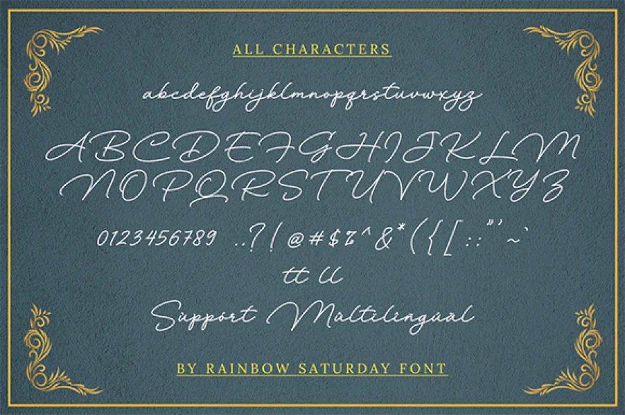 Rainbow Saturday Font preview 9