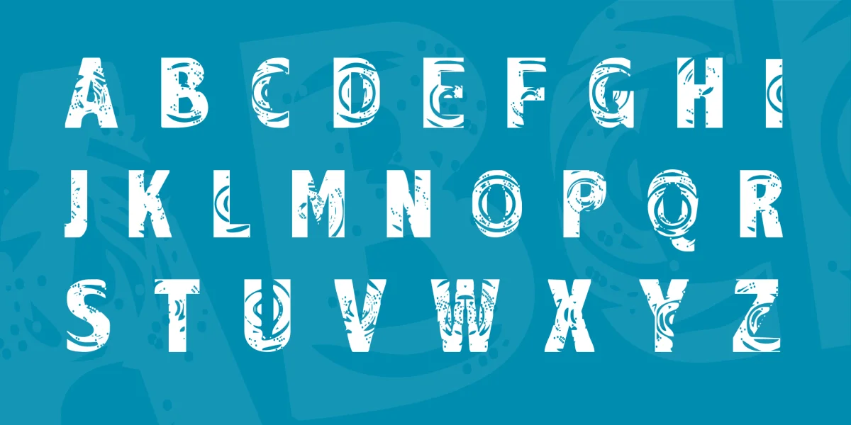 Raindrop Splash Font preview 2