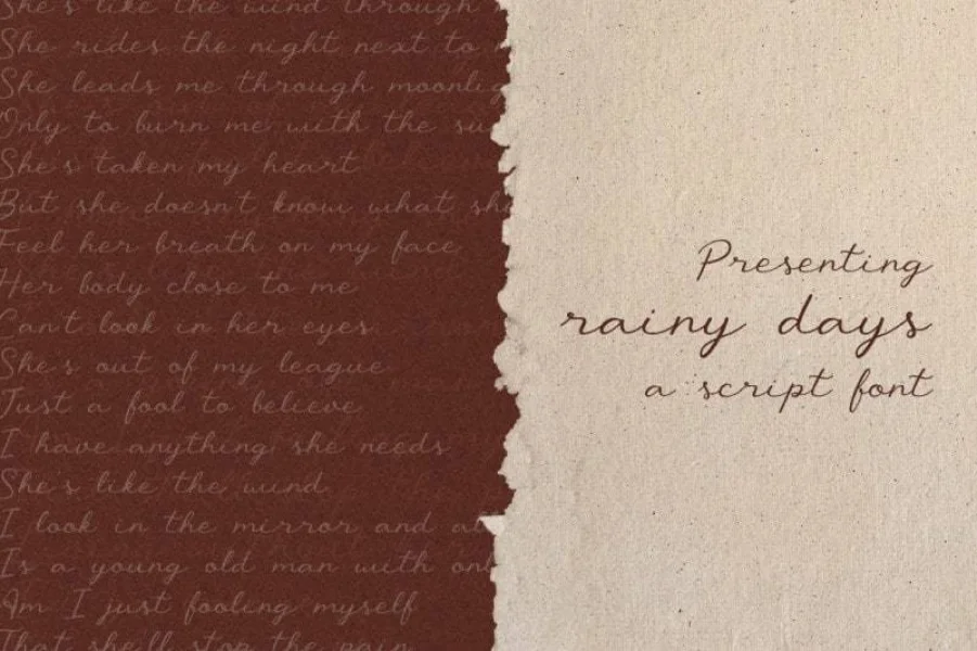 rainydays Font preview 2