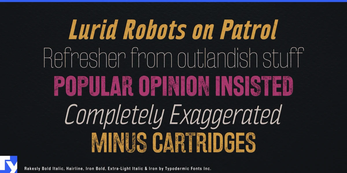 Rakesly Font Family preview 2