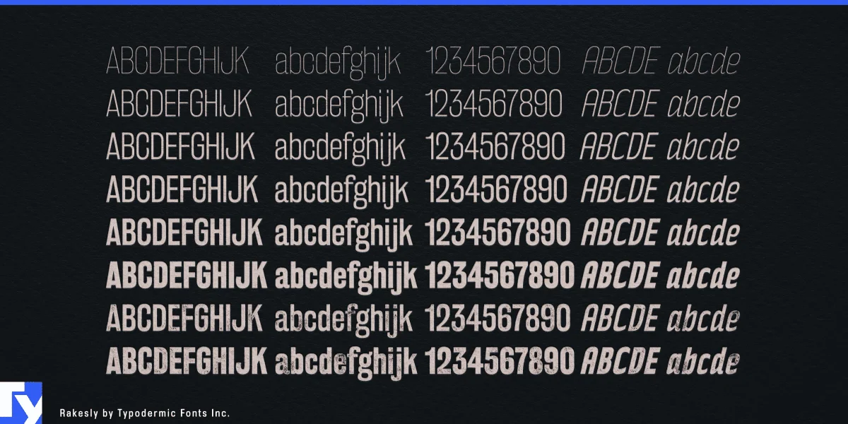 Rakesly Font Family preview 4