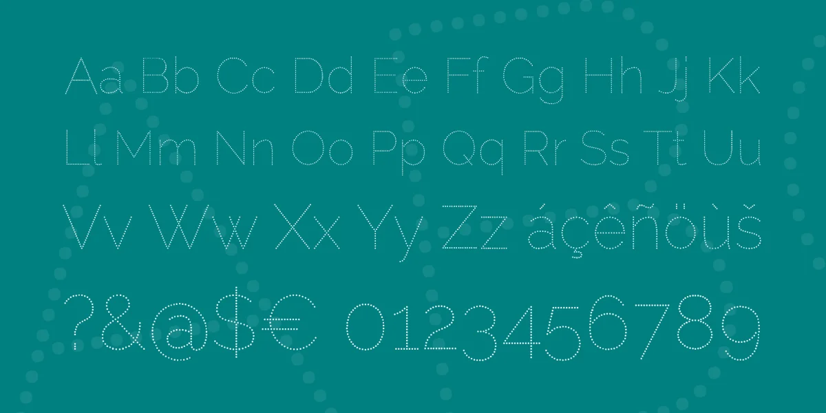 Raleway Dots Font preview 3