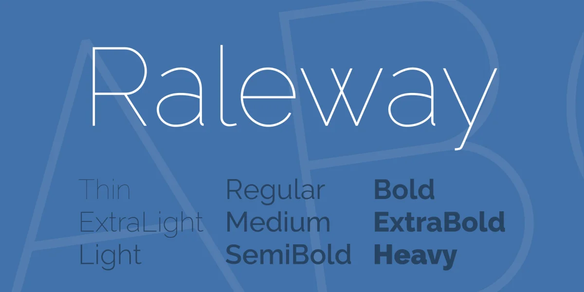 Raleway Font Family preview 5