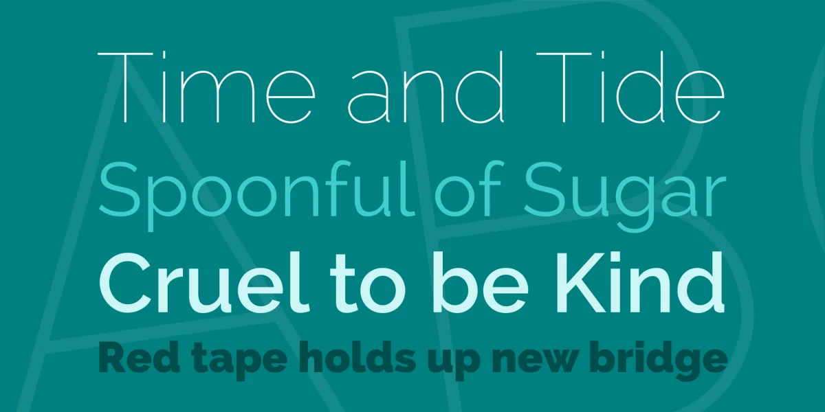 Raleway Font Family preview 6