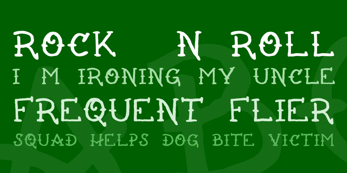 Rats Get Fat Font preview 2