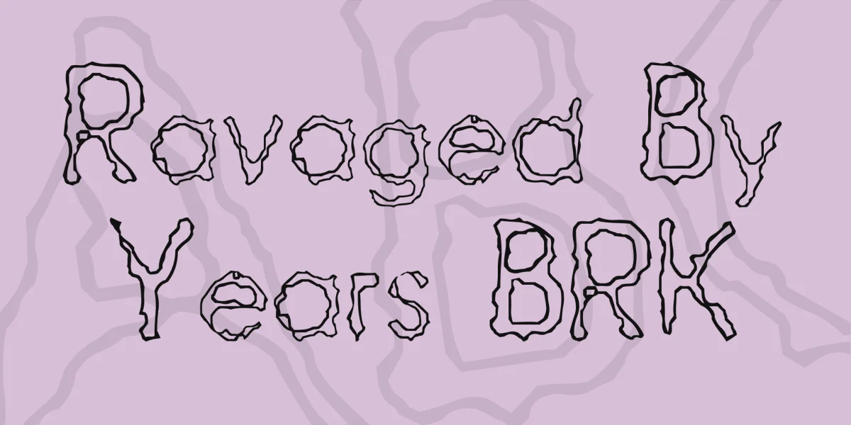 Ravaged By Years BRK Font
