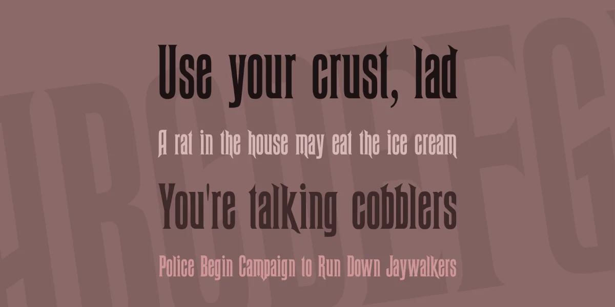 Ravenscroft Font preview 2