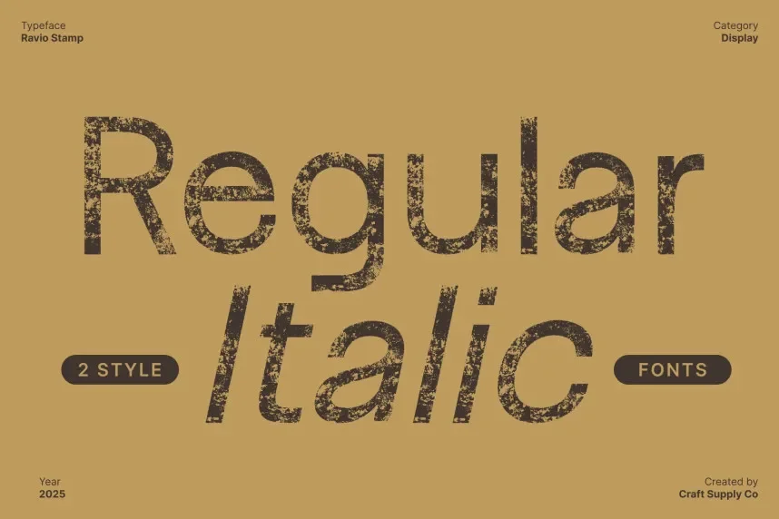 Ravio Stamp Font preview 4