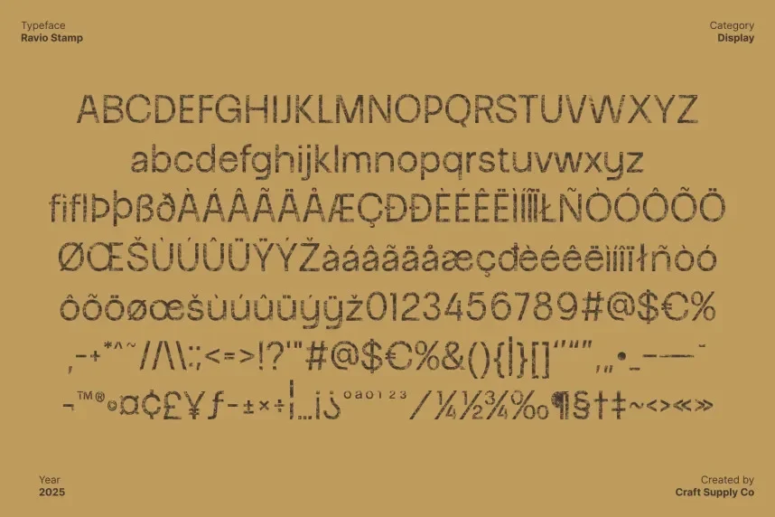 Ravio Stamp Font preview 6