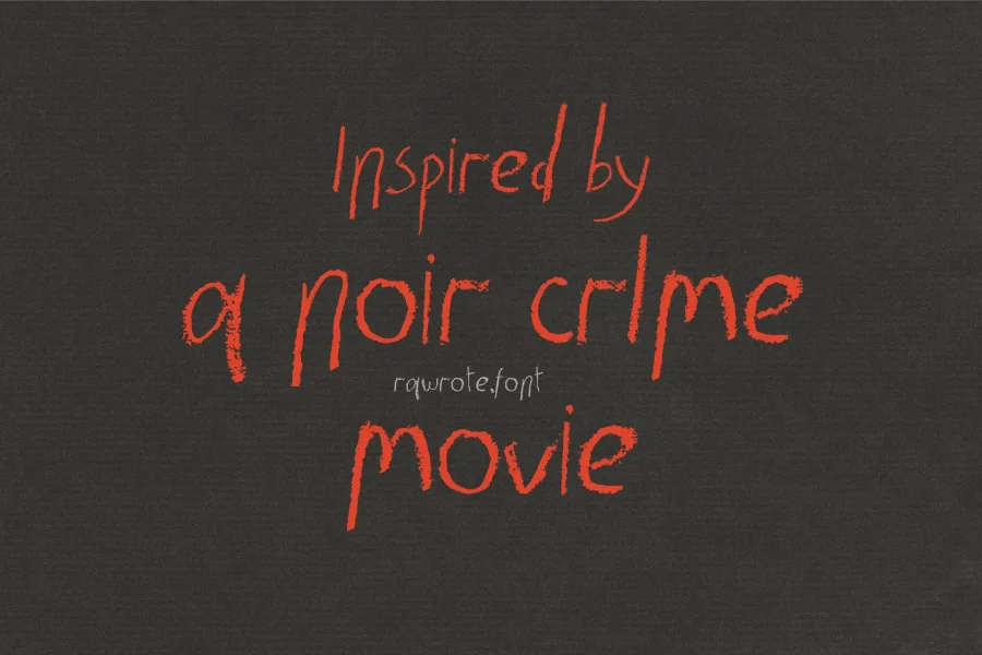 Rawrote Font preview 2