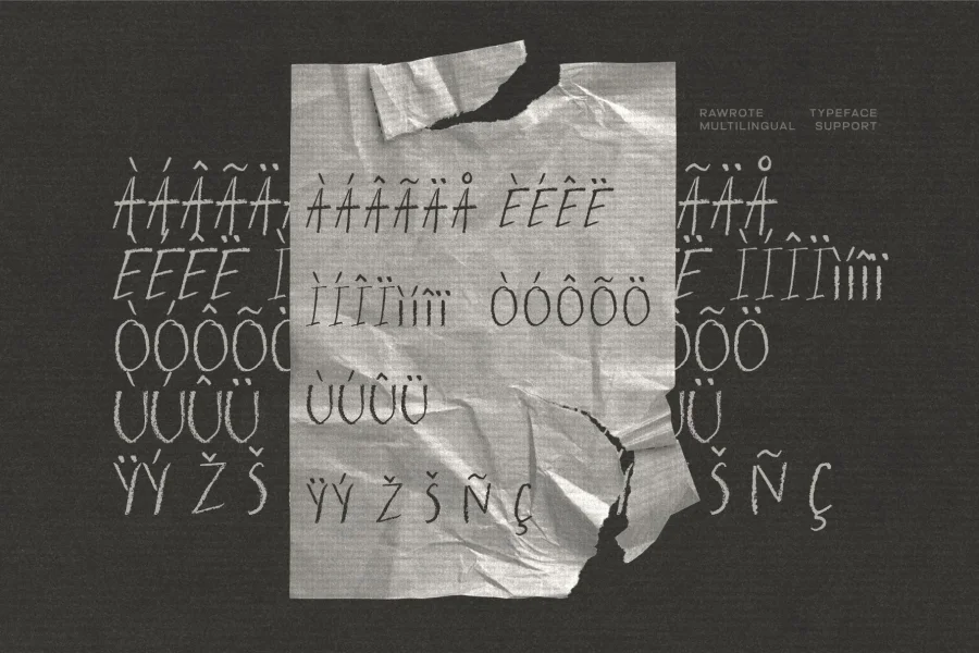 Rawrote Font preview 8