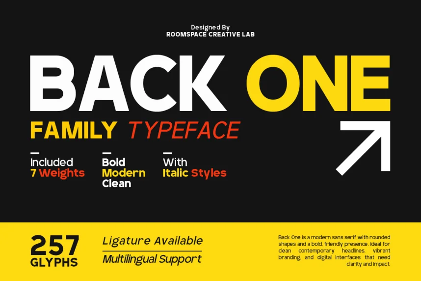 RCL BackOne Font preview 2
