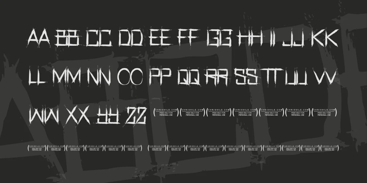 Real Horror Font preview 3
