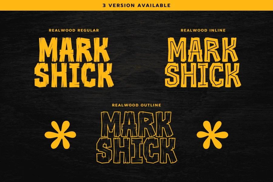 Realwood Font Family preview 14