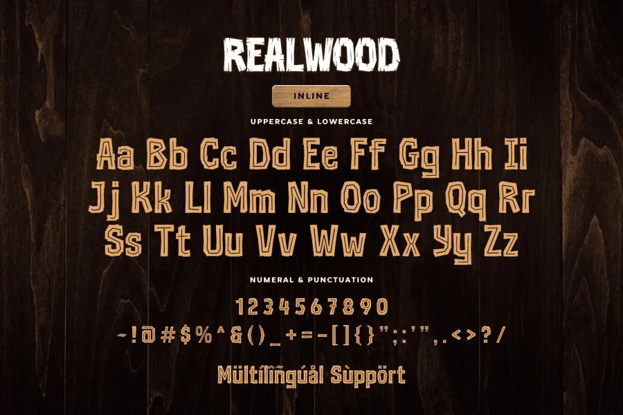 Realwood Font Family preview 17