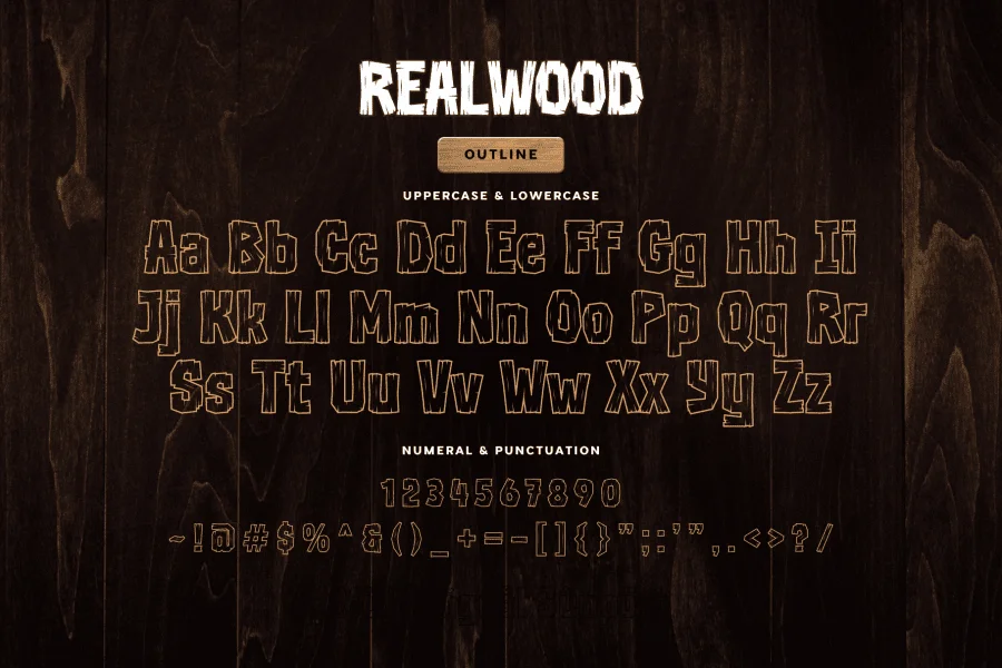 Realwood Font Family preview 18