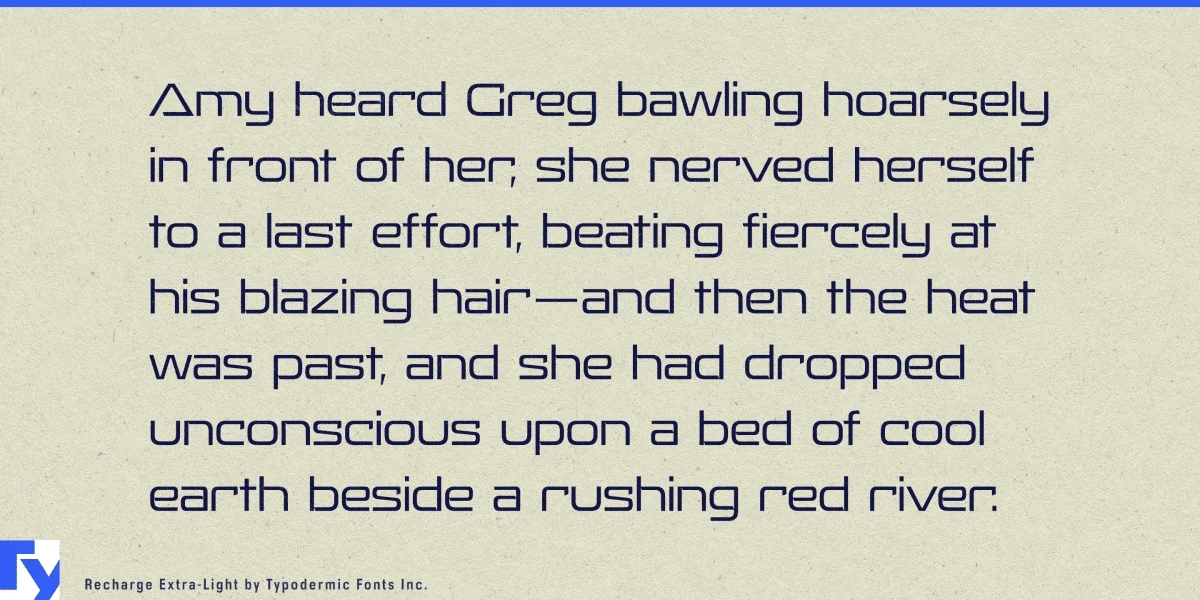 Recharge Font preview 3