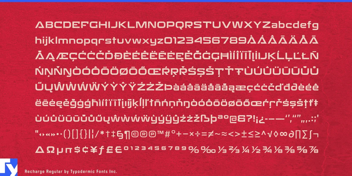 Recharge Font preview 5
