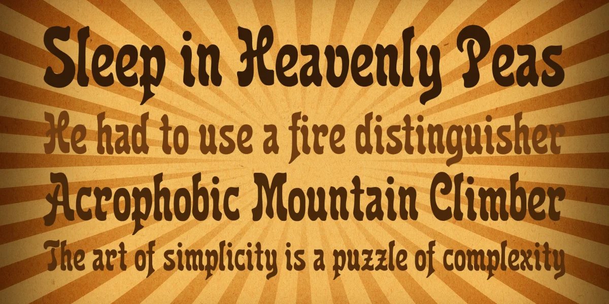 Reclame Font preview 2