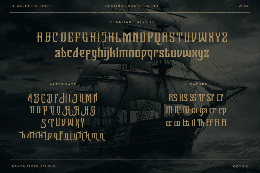 Rectinos Font preview 14